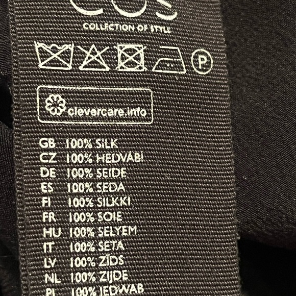 COS Cassie 100% Silk Jumpsuit NWT Black Sz Small Petite - Picture 6 of 7